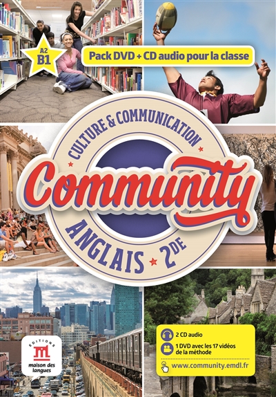 Community anglais, 2de A2-B1 : culture et communication : pack DVD + CD MP3 pour la classe