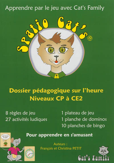 Spatio cat's : dossier pédagogique sur l'heure, niveaux CP à CE2