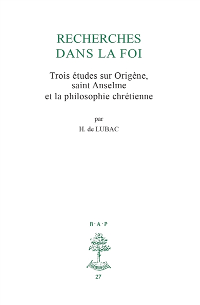 Recherches dans la foi :...
