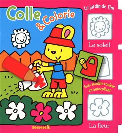 Le jardin de tim : colle & colorie