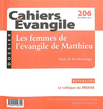 Cahiers Evangile, n° 206. Les femmes de l'évangile de Matthieu