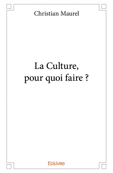 La culture, pour quoi faire ?