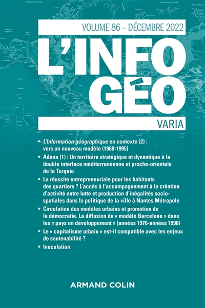 Information géographique (L'), n° 86-4. Varia