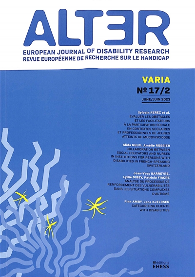 Alter : european journal of...