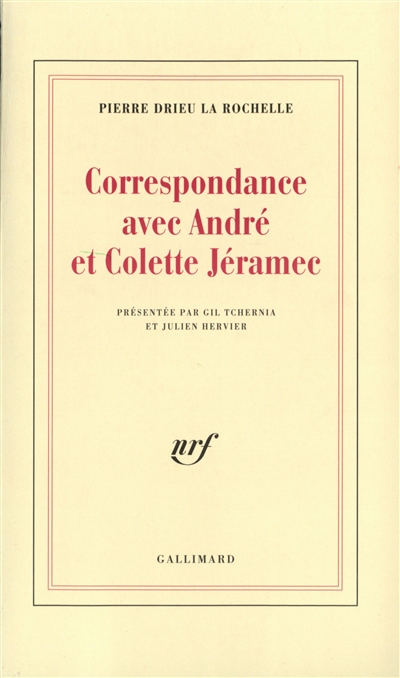 Correspondance avec André et Colette Jéramec