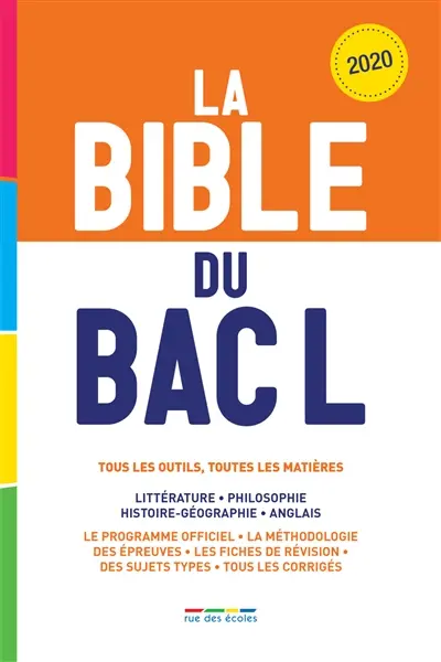 La bible du bac L 2020 : tous les outils, toutes les matières