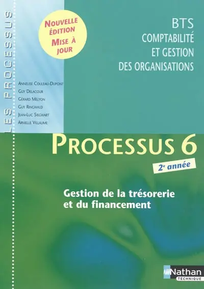 Processus 6 : gestion de la trésorerie et du financement, BTS CGO 2e année