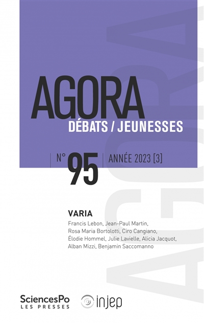 Agora débats jeunesse, n° 95. Varia