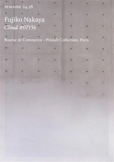 Semaine, n° 24.26. Fujiko Nakaya : Cloud #07156 : Bourse de Commerce-Pinault Collection, Paris