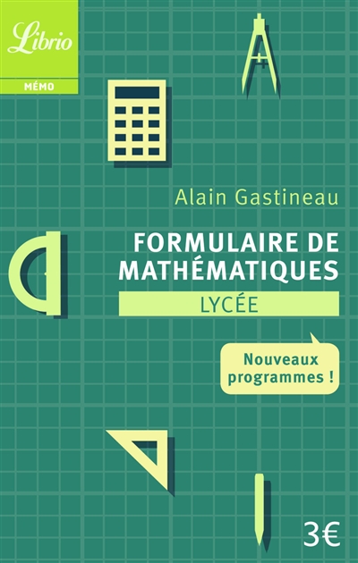 Formulaire de mathématiques : lycée : nouveaux programmes