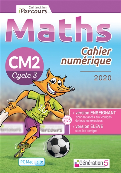Cahier numérique : maths CM2, cycle 3 : PC-Mac, site