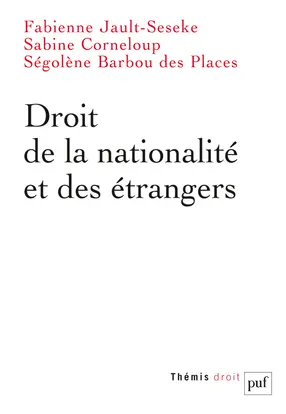 Droit de la nationalité et des étrangers