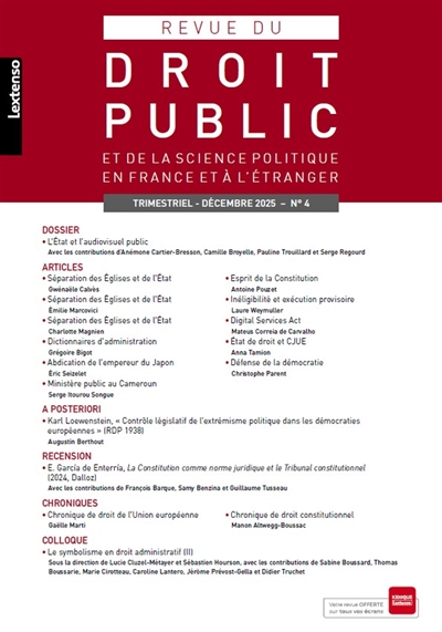 Revue du droit public et de...