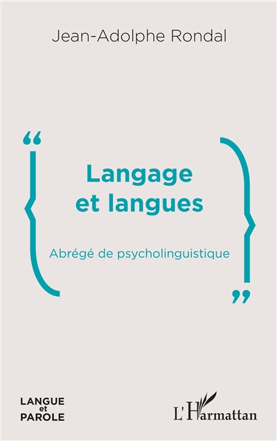 Langage et langues : abrégé de psycholinguistique