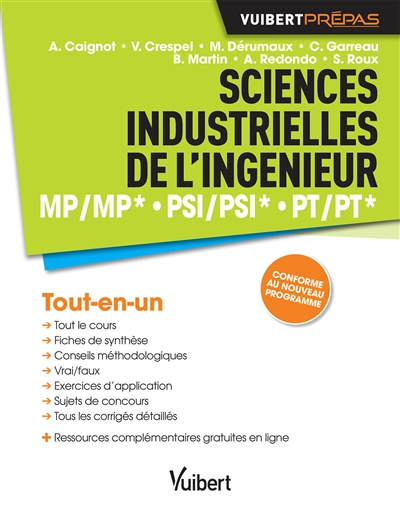 Sciences industrielles de l'ingénieur : MP, MP*, PSI, PSI*, PT, PT* : tout-en-un