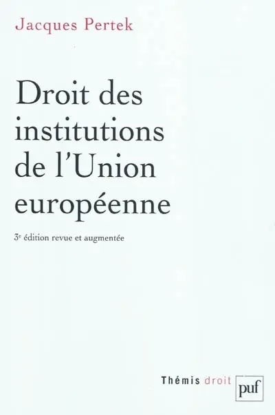Droit des institutions de l'Union européenne