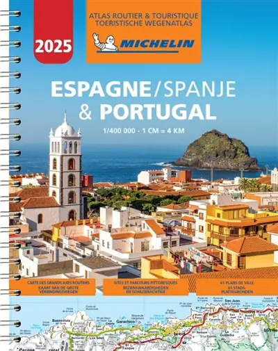 Espagne & Portugal 2025 : atlas routier & touristique. Spanje & Portugal 2025 : toeristische Wegenatlas