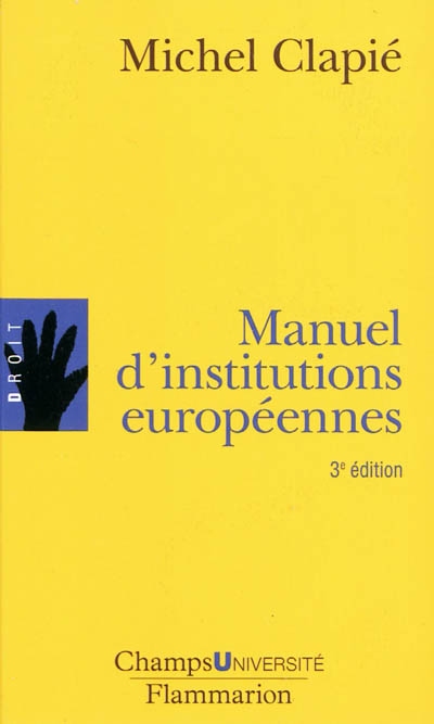Manuel d'institutions européennes