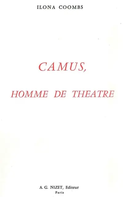Camus, homme de théâtre