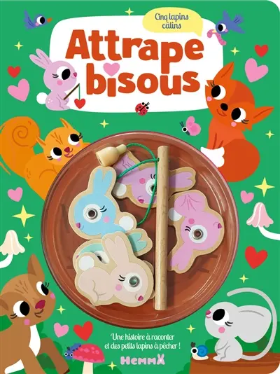 Attrape bisous : cinq lapins câlins