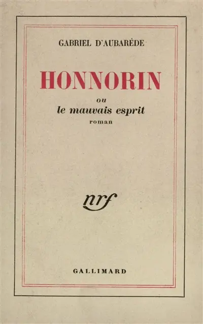 Honnorin ou Le mauvais esprit