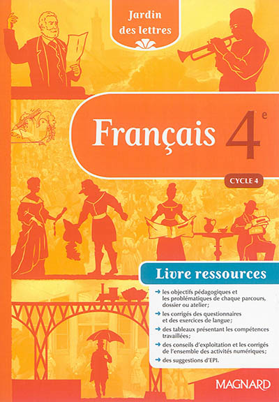 Français 4e, cycle 4, programme 2016 : livre ressources