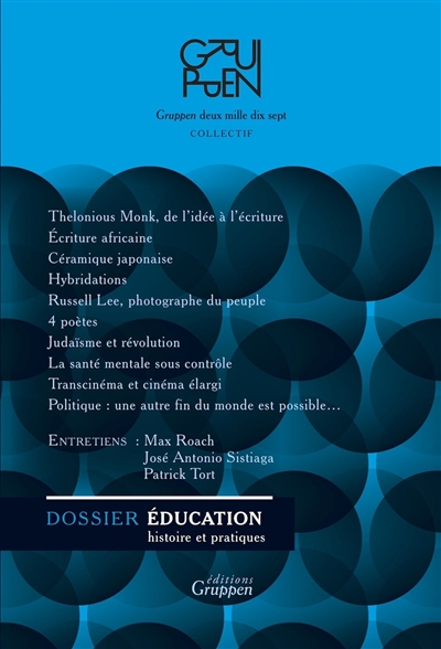 Gruppen, n° 2017. Education : histoire et pratiques