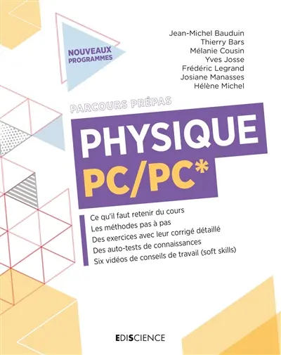 Physique PC, PC* : nouveaux programmes