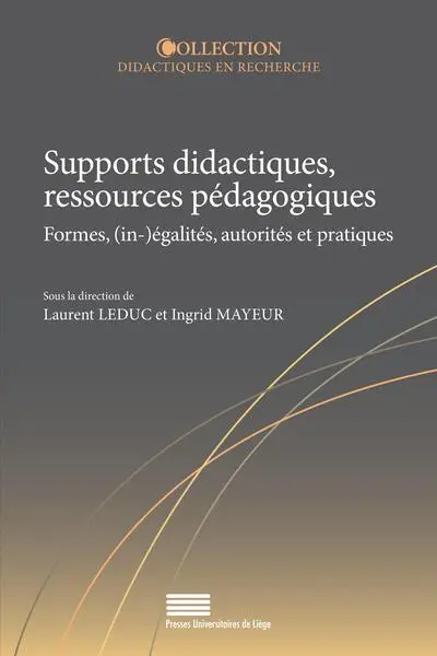 Supports didactiques, ressources pédagogiques : formes, (in-)égalités, autorités et pratiques