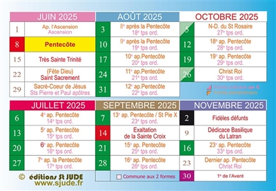 Mémo liturgique 2025 : le pense-bête du catholique