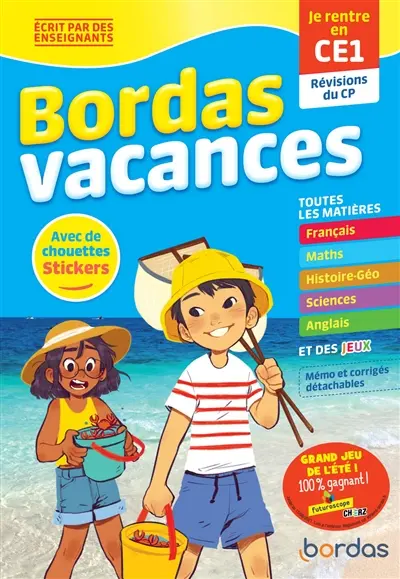Bordas vacances : je rentre en CE1 : révisions du CP