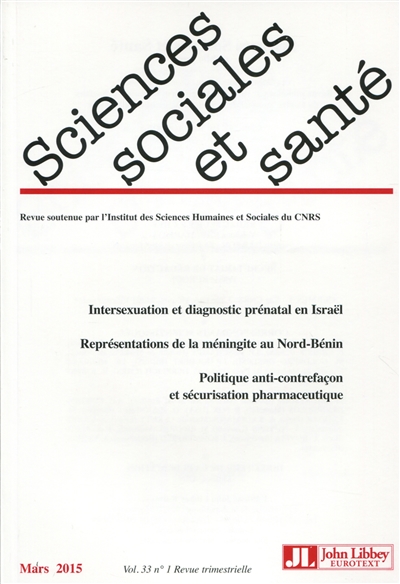 Sciences sociales et santé, n° 1 (2015)