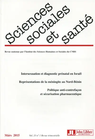 Sciences sociales et santé, n° 1 (2015)
