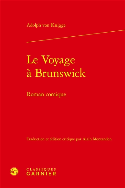 Le voyage à Brunswick : roman comique