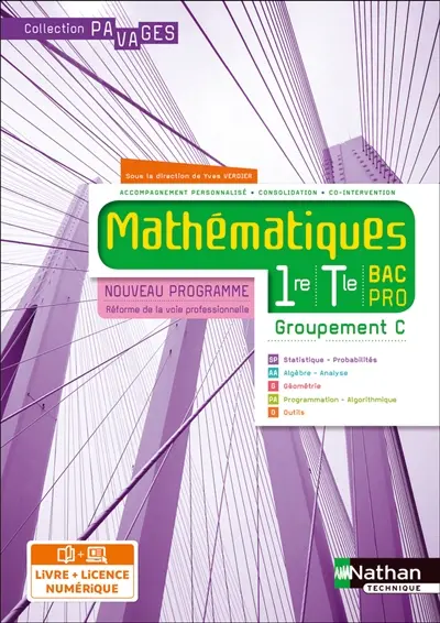 Mathématiques 1re, terminale bac pro groupement C : nouveau programme, réforme de la voie professionnelle
