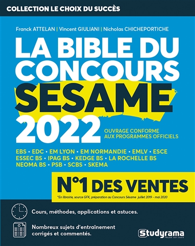 La bible du concours Sésame 2022