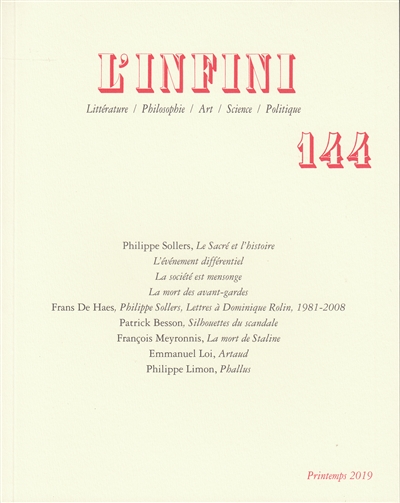 Infini (L'), n° 144
