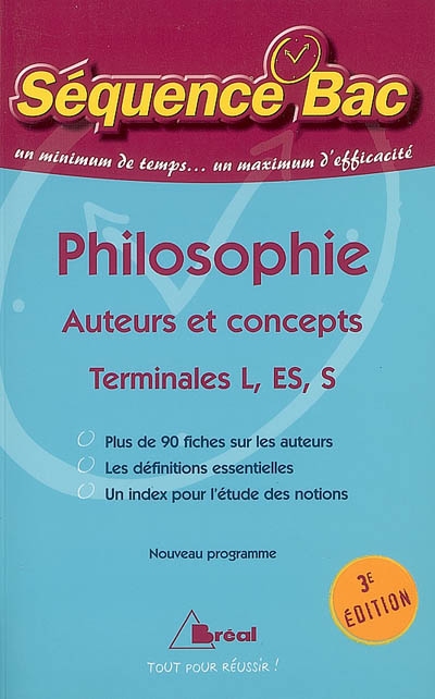Philosophie, auteurs et concepts, terminales L, ES, S : nouveau programme