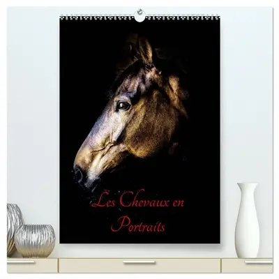 Chevaux en Portraits (Calendrier mural 2026 DIN A2 horizontal) calendrier de bureau : Portraits de chevaux en liberté et studio