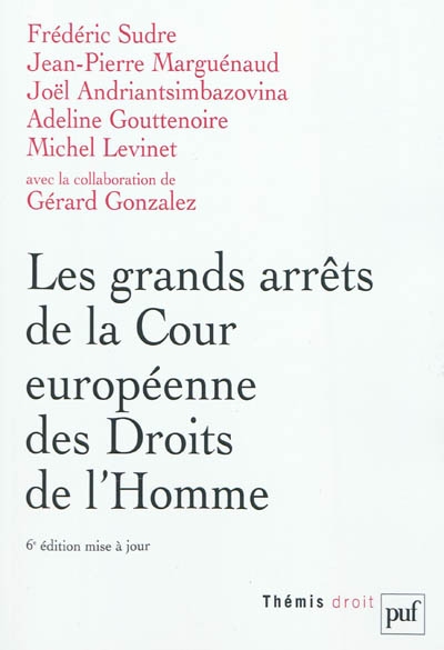 Les grands arrêts de la Cour européenne des droits de l'homme