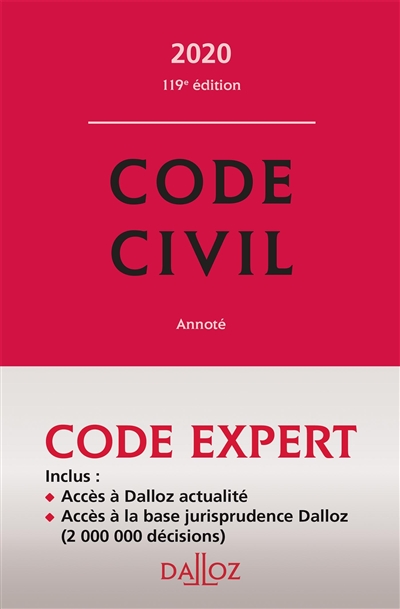 Code civil 2020 - Expert