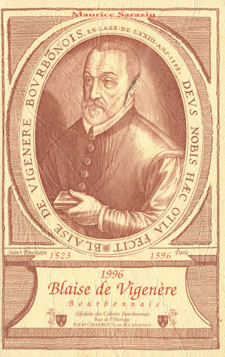 Blaise de Vigenère, Bourbonnais : introduction à la vie et à l'oeuvre d'un écrivain de la Renaissance