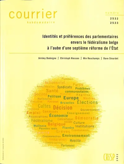 Courrier hebdomadaire, n° 2532-2533. Identités et préférences des parlementaires envers le fédéralisme belge à l'aube d'une septième réforme de l'Etat