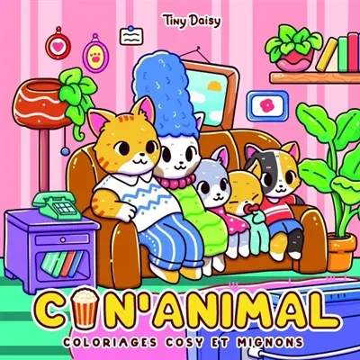 Cinemal : comfy & adorable coloring book