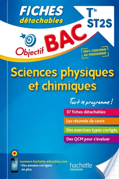 Sciences physiques et chimiques terminale ST2S : 37 fiches détachables