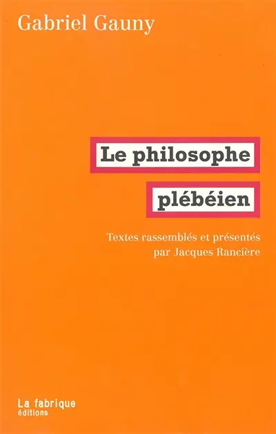 Le philosophe plébéien