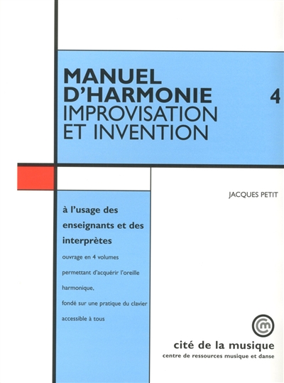 Manuel d'harmonie. Vol. 4