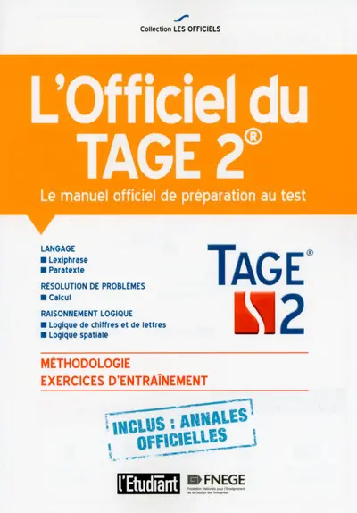 L'officiel du Tage 2 : le manuel officiel de préparation au test