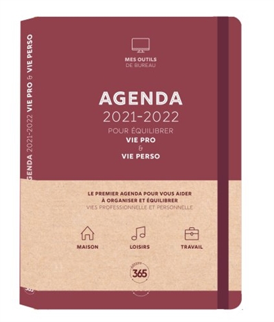 Agenda 2021-2022 : pour équilibrer vie pro & vie perso