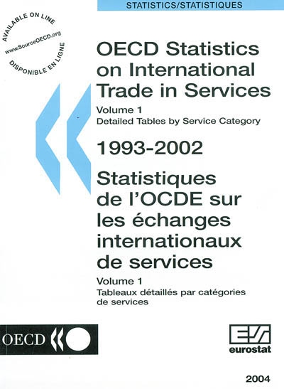 OECD statistics on international trade in services. Vol. 1. Detailed tables by service category : 1993-2002. Tableaux détaillés par catégories de services : 1993-2002. Statistiques de l'OCDE sur les échanges internationaux de services. Vol. 1. Detail